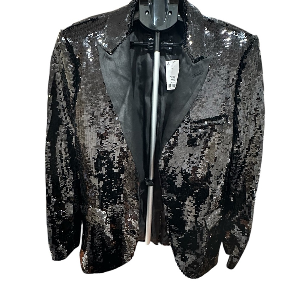 ASOS  men’s NWT Black Sequin Jacket